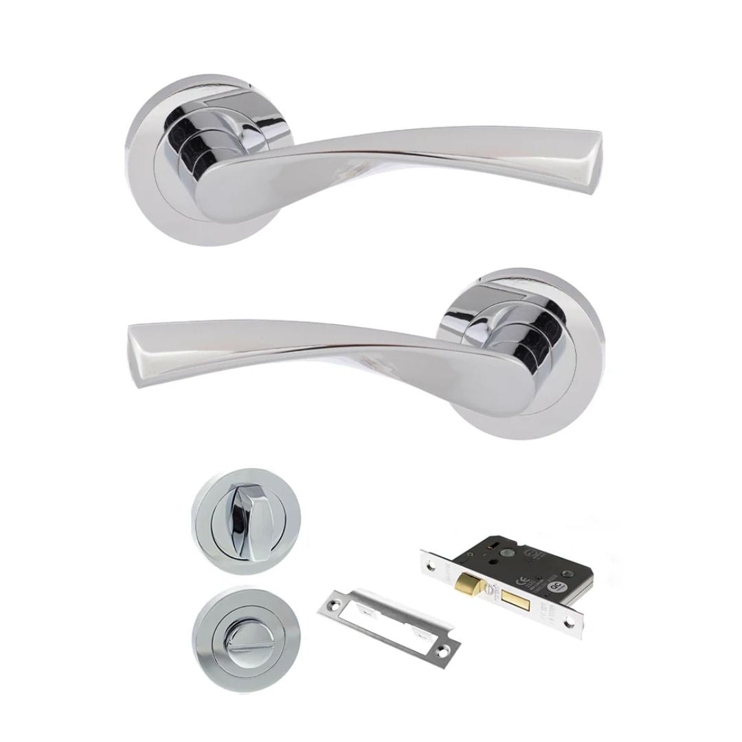 Atlantic ECO20 Eco Aqua on Round Rose Door Handle Pack