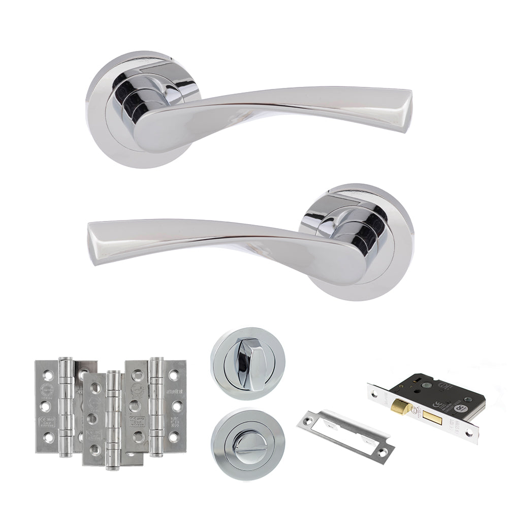 Atlantic ECO20 Eco Aqua on Round Rose Door Handle Pack