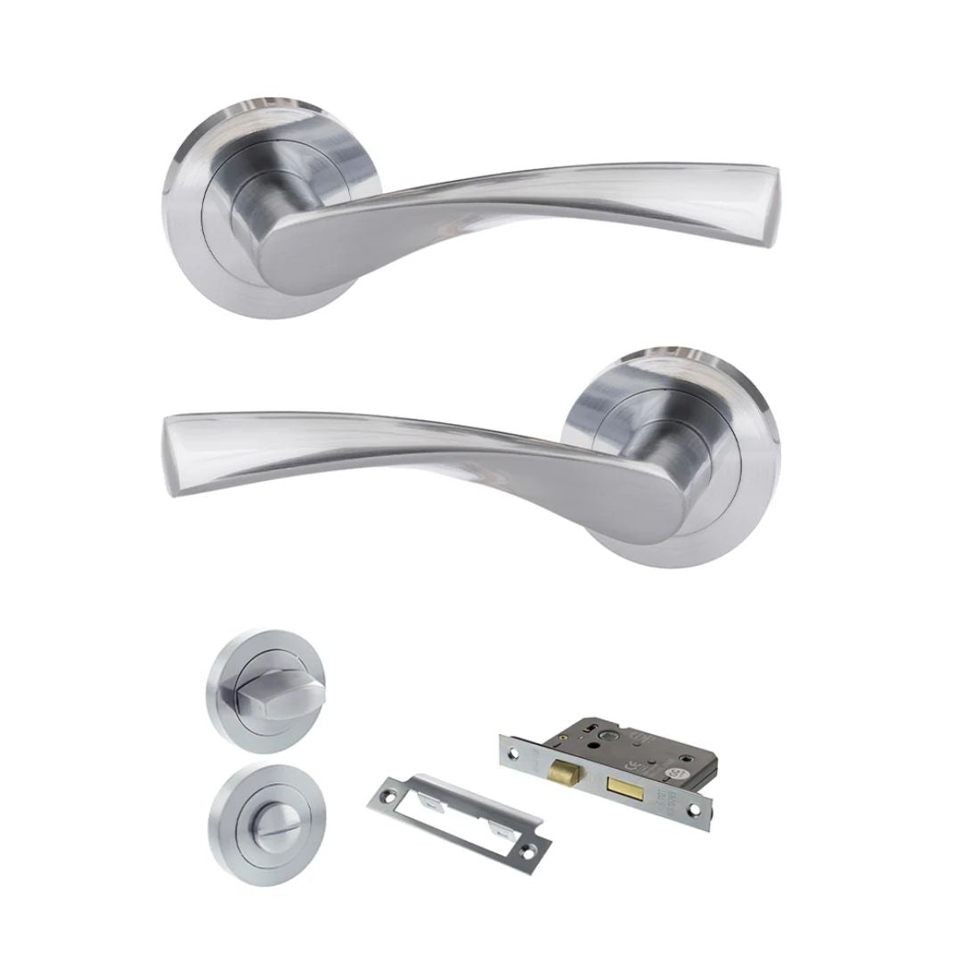 Atlantic ECO20 Eco Aqua on Round Rose Door Handle Pack