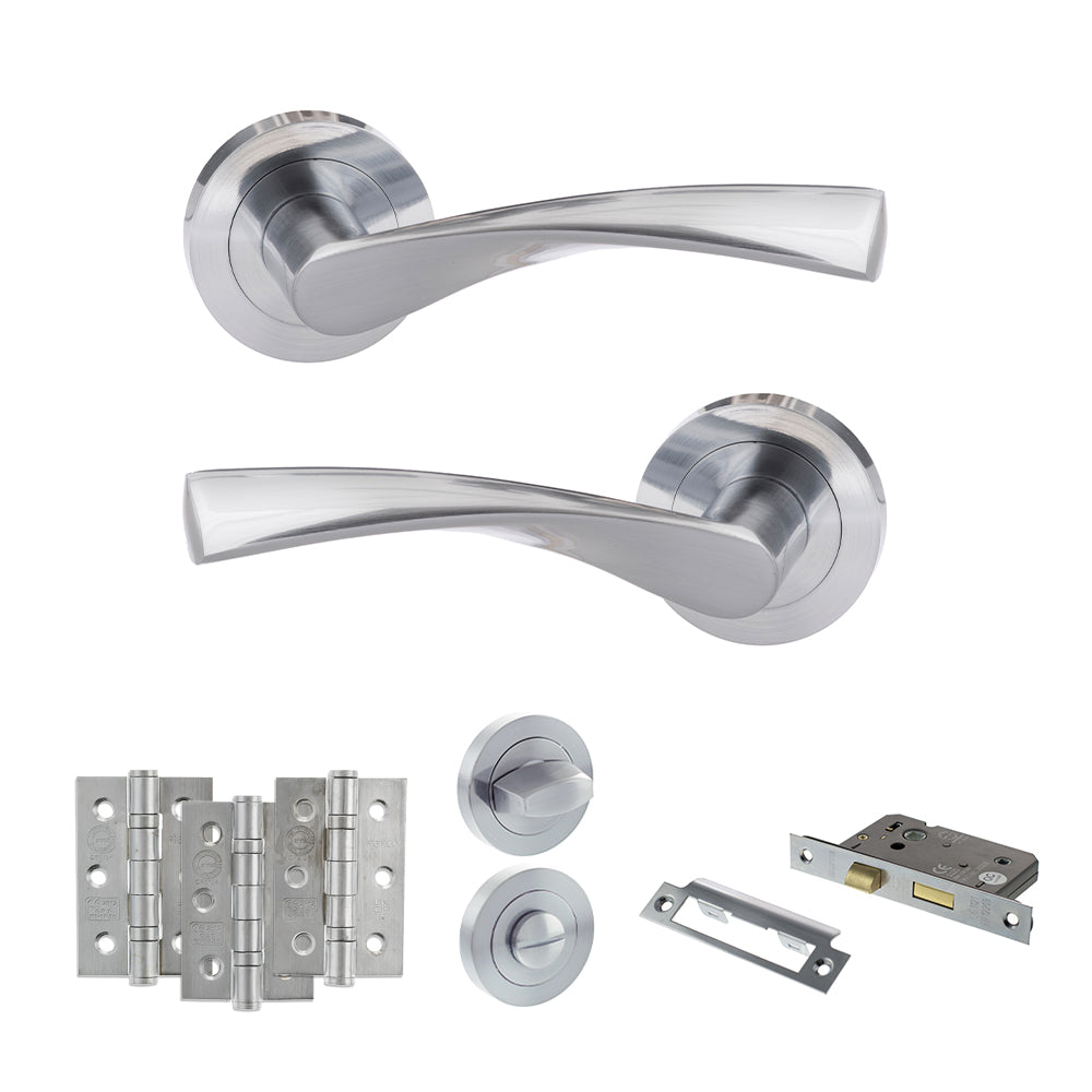 Atlantic ECO20 Eco Aqua on Round Rose Door Handle Pack