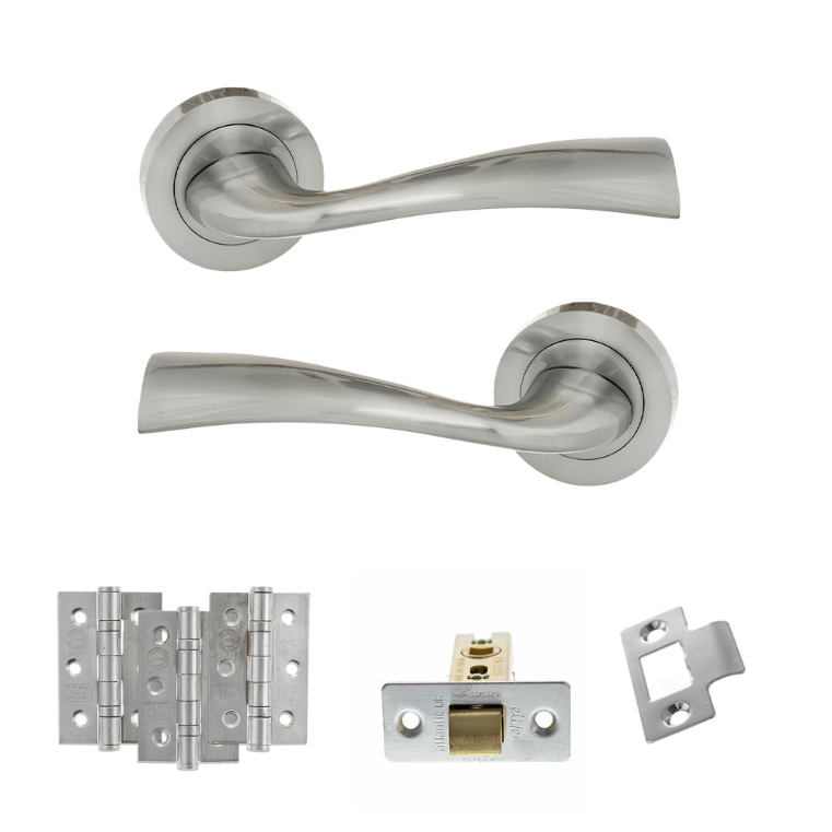 Atlantic ECO30 Eco Wave on Round Rose Door Handle Pack