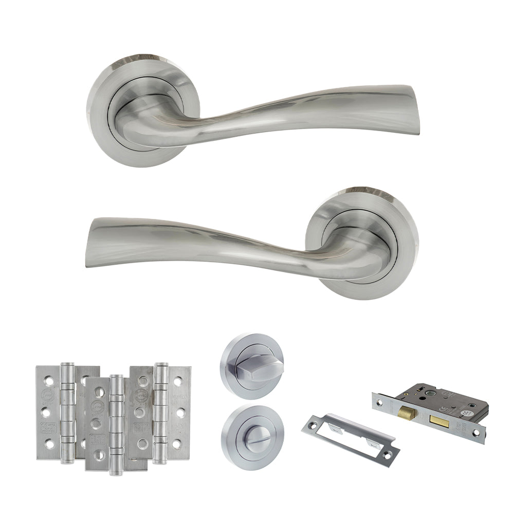 Atlantic ECO30 Eco Wave on Round Rose Door Handle Pack