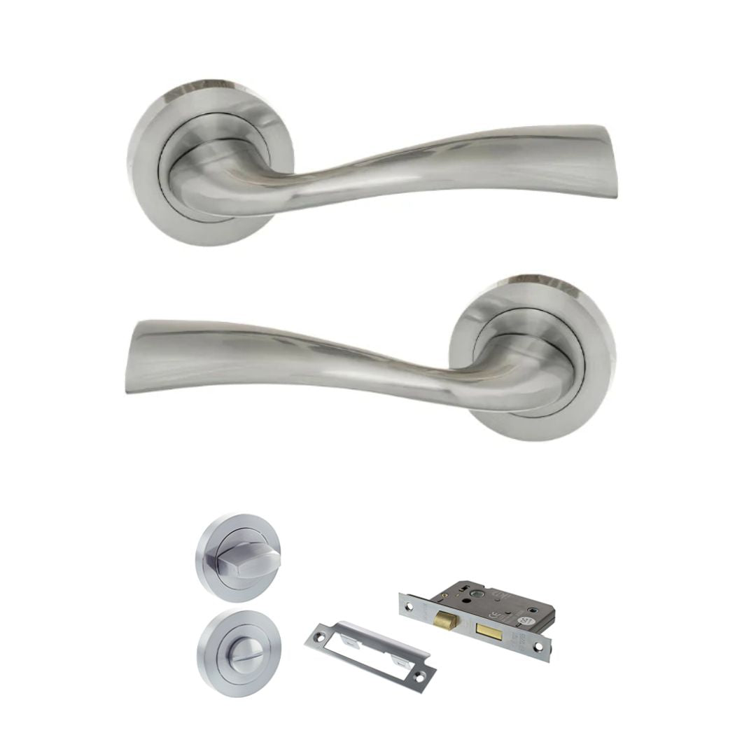 Atlantic ECO30 Eco Wave on Round Rose Door Handle Pack