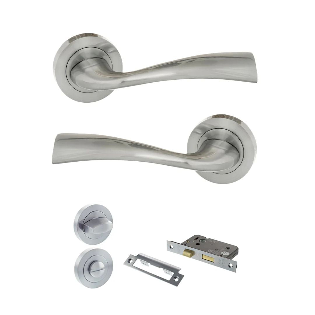 Atlantic ECO30 Eco Wave on Round Rose Door Handle Pack