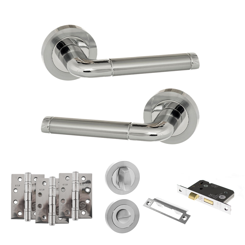 Atlantic ECO40SCPC Eco Ocean on Round Rose Door Handle Pack