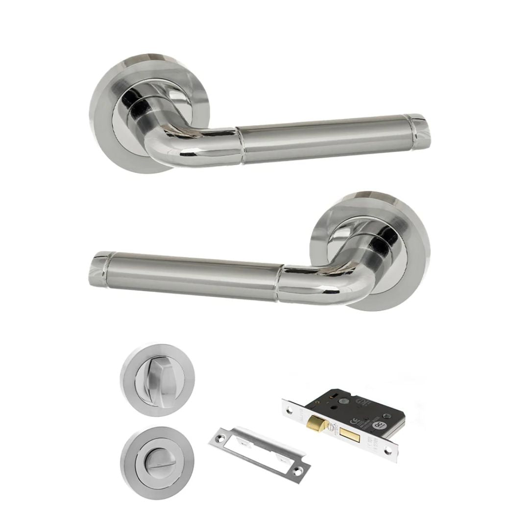 Atlantic ECO40SCPC Eco Ocean on Round Rose Door Handle Pack