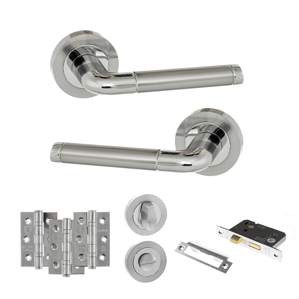 Atlantic ECO40SCPC Eco Ocean on Round Rose Door Handle Pack