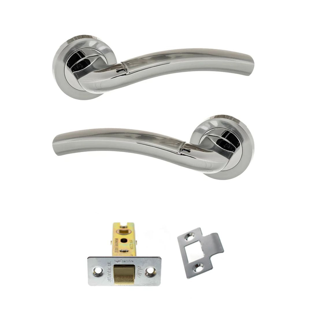 Atlantic ECO50SCPC Eco Crest on Round Rose Door Handle Pack