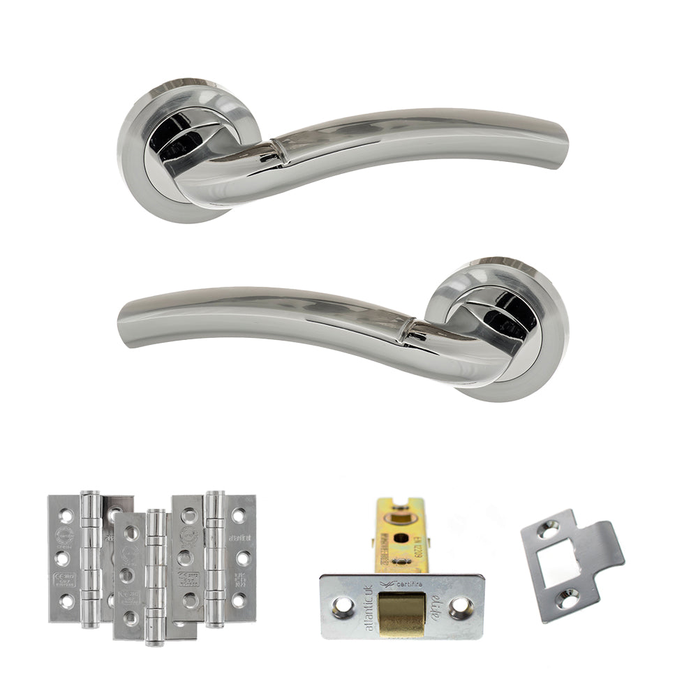 Atlantic ECO50SCPC Eco Crest on Round Rose Door Handle Pack