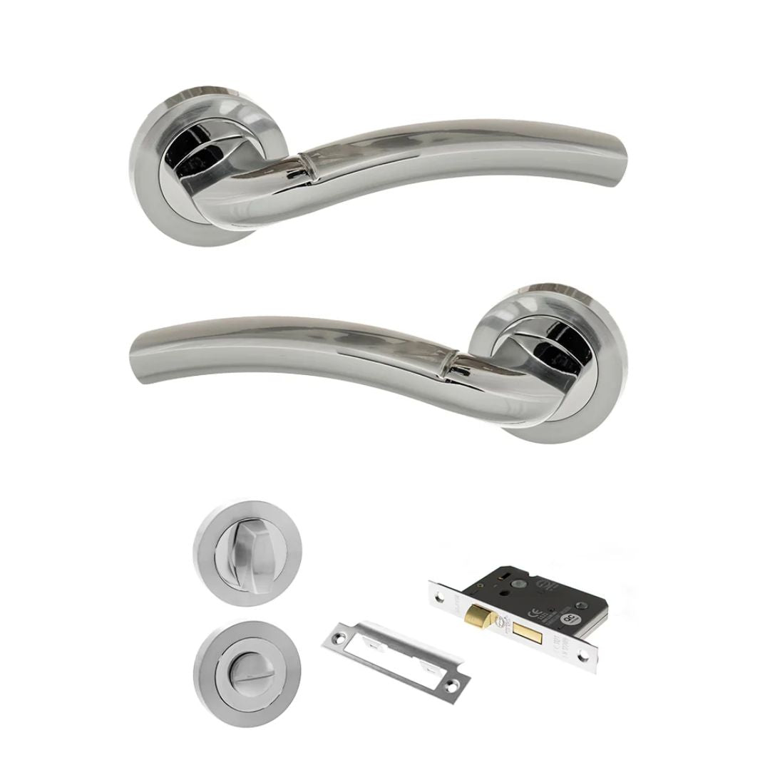 Atlantic ECO50SCPC Eco Crest on Round Rose Door Handle Pack
