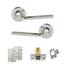 Eco Surf Door Handle Pack (Latch Set - 3" CE Latch, 4" Slim Knuckle Hinges x2) - Polished Chrome