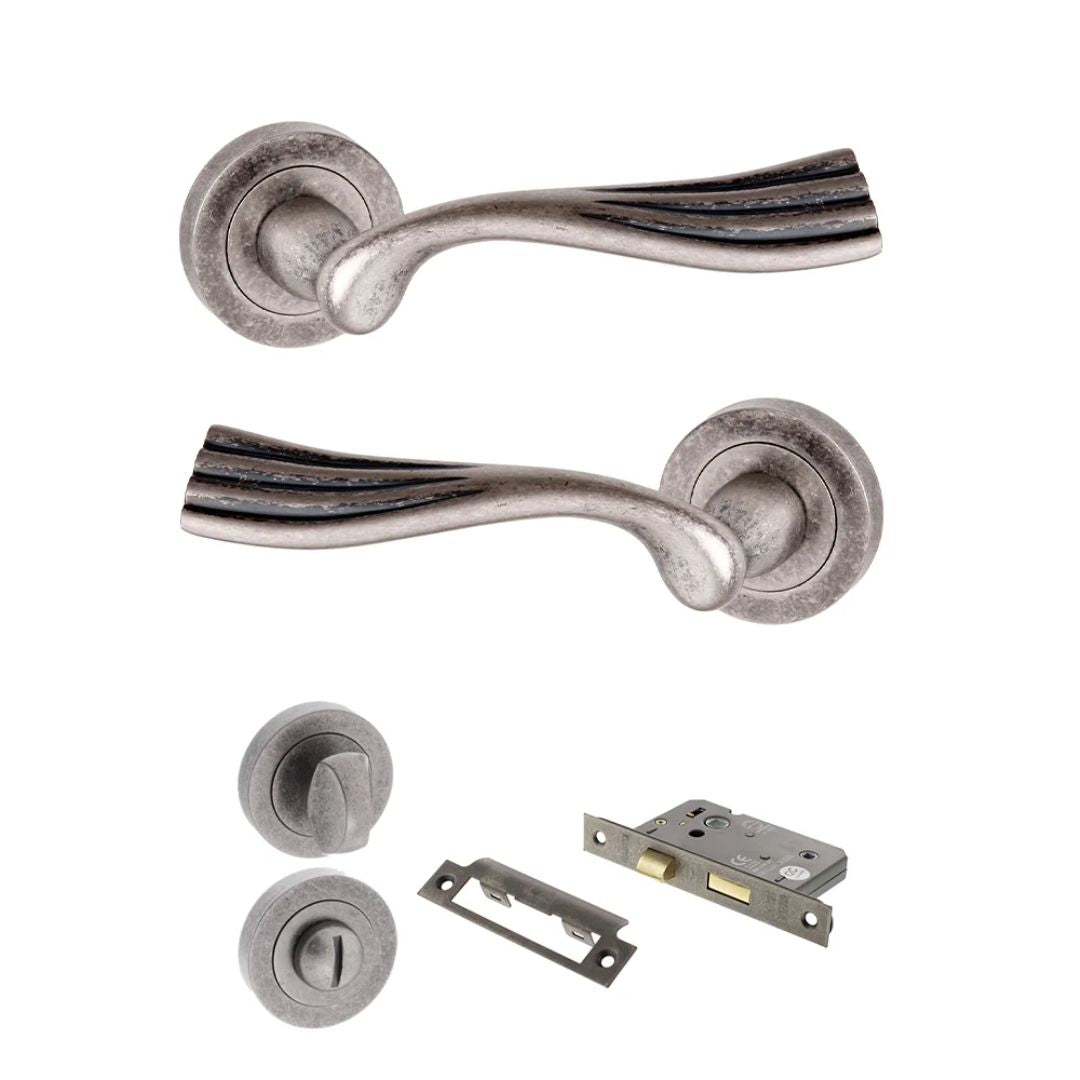 Atlantic OE110 Old English Richmond on Round Rose Door Handle Pack