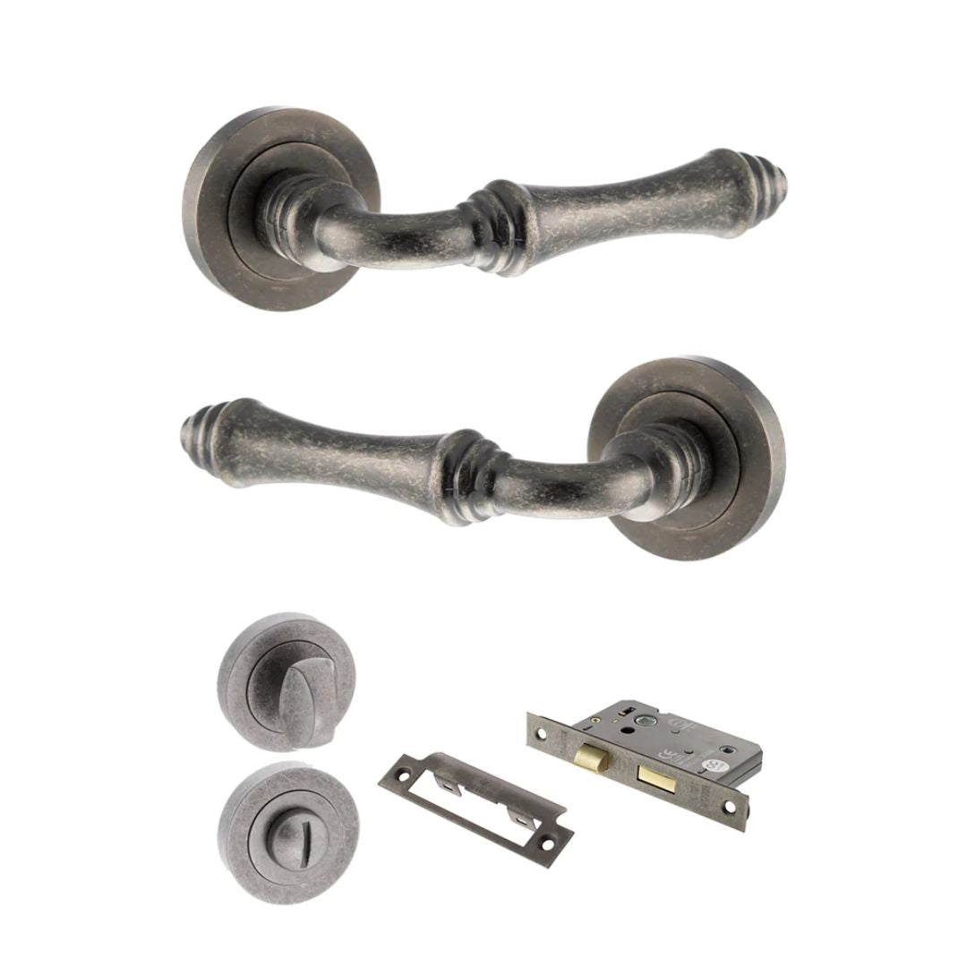 Atlantic OE127 Old English Durham on Round Rose Door Handle Pack
