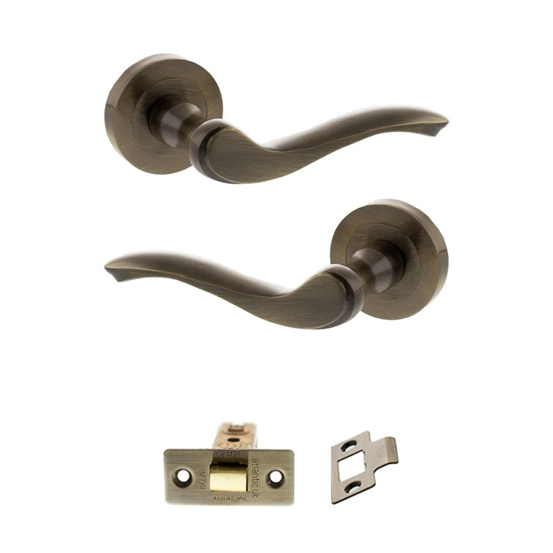 Atlantic OE178 Old English Warwick on Round Rose Door Handle Pack