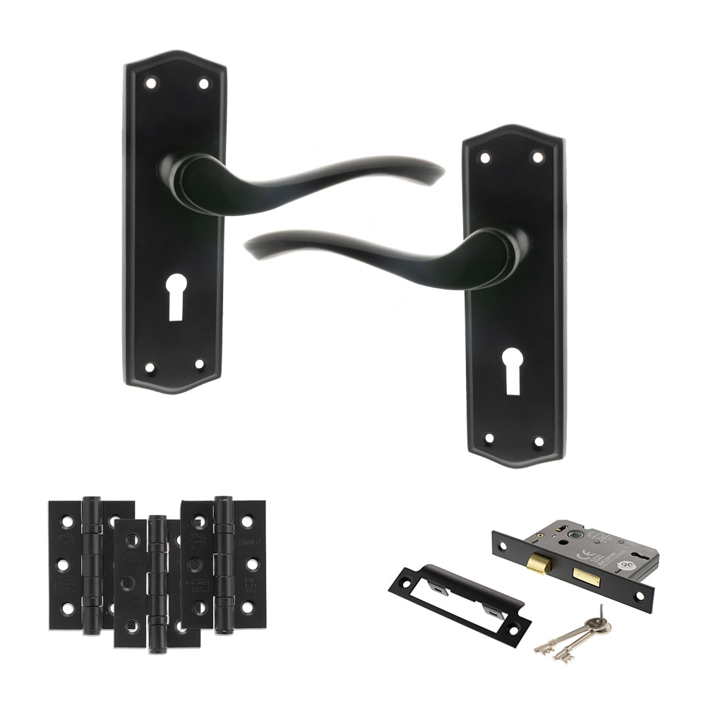 Atlantic OE178 Old English Warwick on Backplate Door Handle Pack