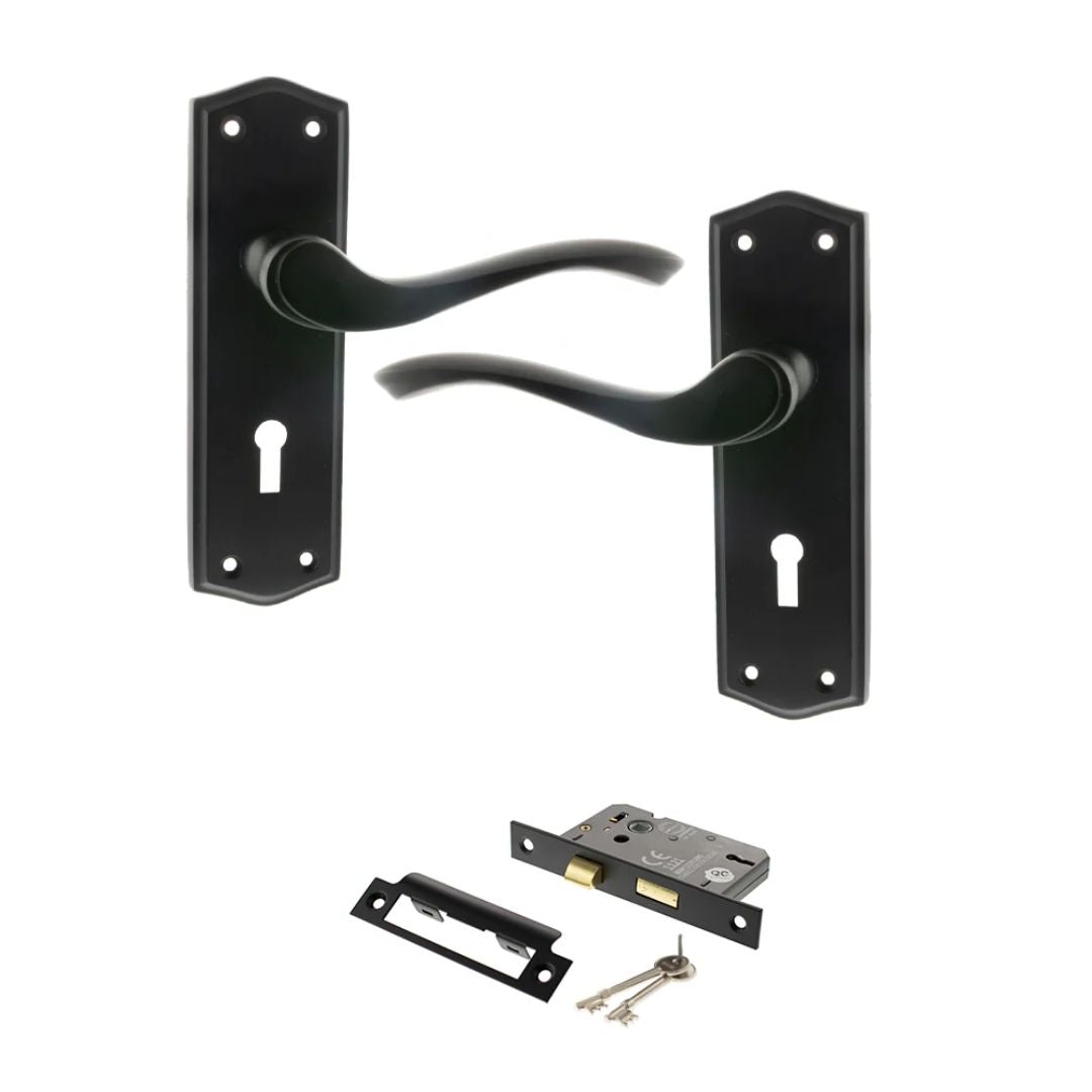 Atlantic OE178 Old English Warwick on Backplate Door Handle Pack