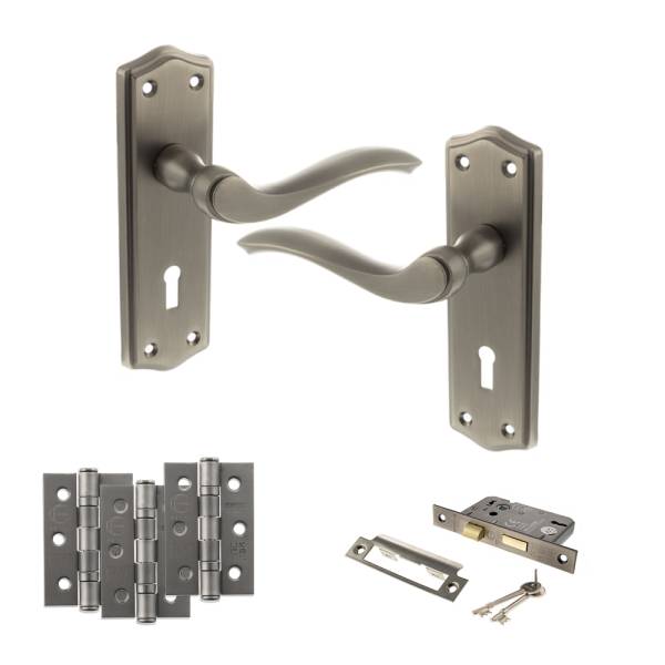 Atlantic OE178 Old English Warwick on Backplate Door Handle Pack