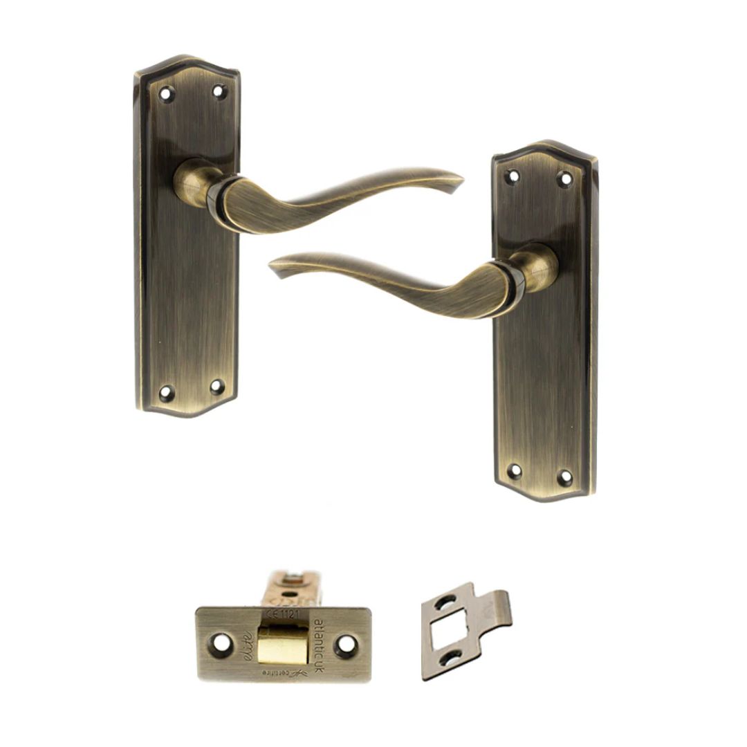 Atlantic OE178 Old English Warwick on Backplate Door Handle Pack