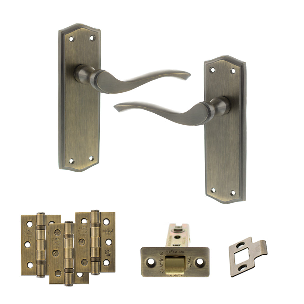 Atlantic OE178 Old English Warwick on Backplate Door Handle Pack