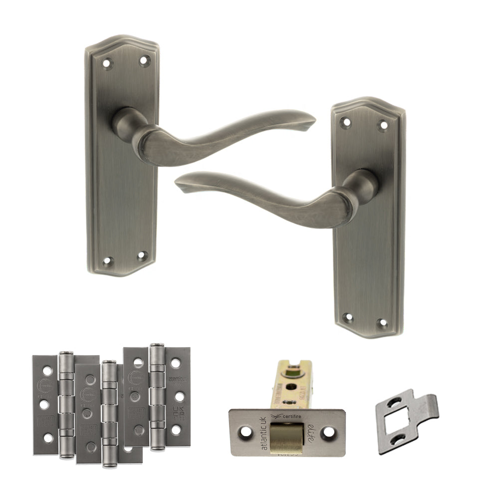 Atlantic OE178 Old English Warwick on Backplate Door Handle Pack