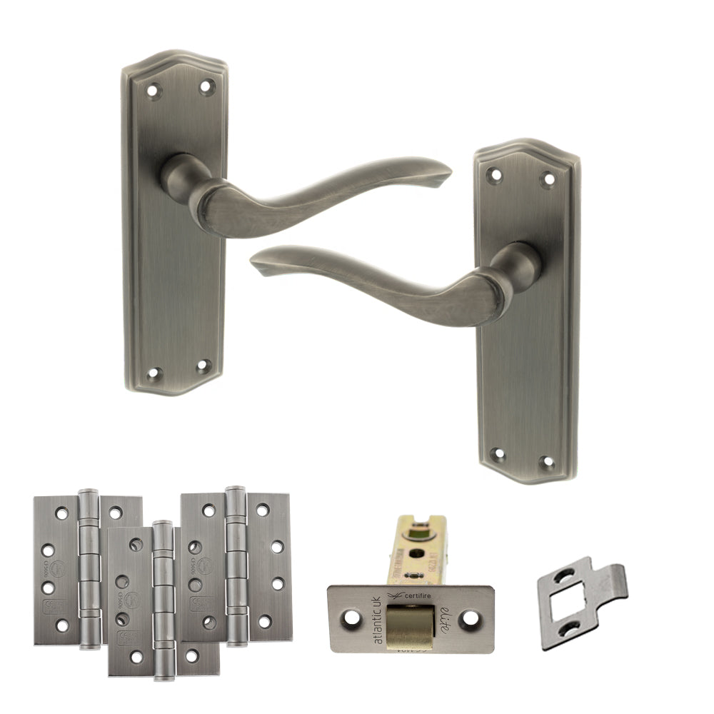 Atlantic OE178 Old English Warwick on Backplate Door Handle Pack