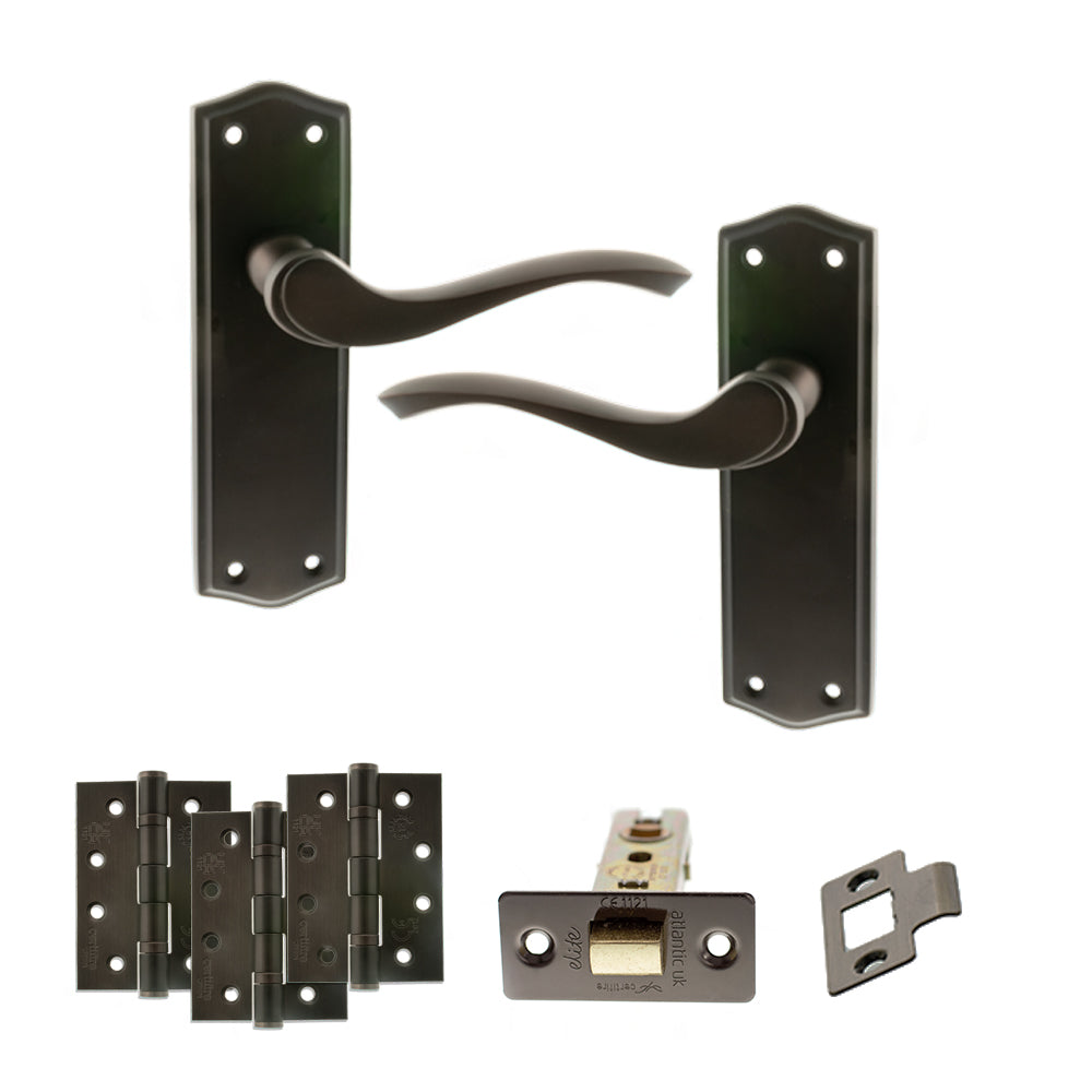 Atlantic OE178 Old English Warwick on Backplate Door Handle Pack