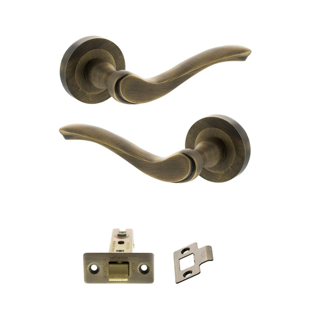 Atlantic OE178 Old English Warwick on Round Rose Door Handle Pack