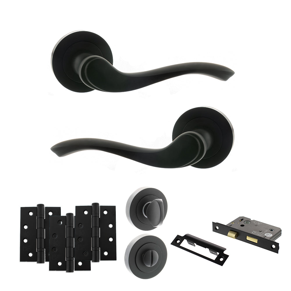 Atlantic OE178 Old English Warwick on Round Rose Door Handle Pack