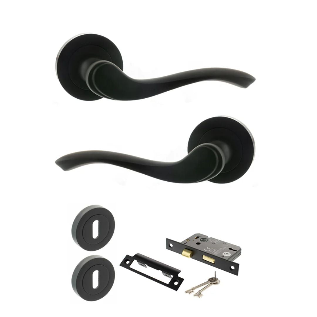 Atlantic OE178 Old English Warwick on Round Rose Door Handle Pack