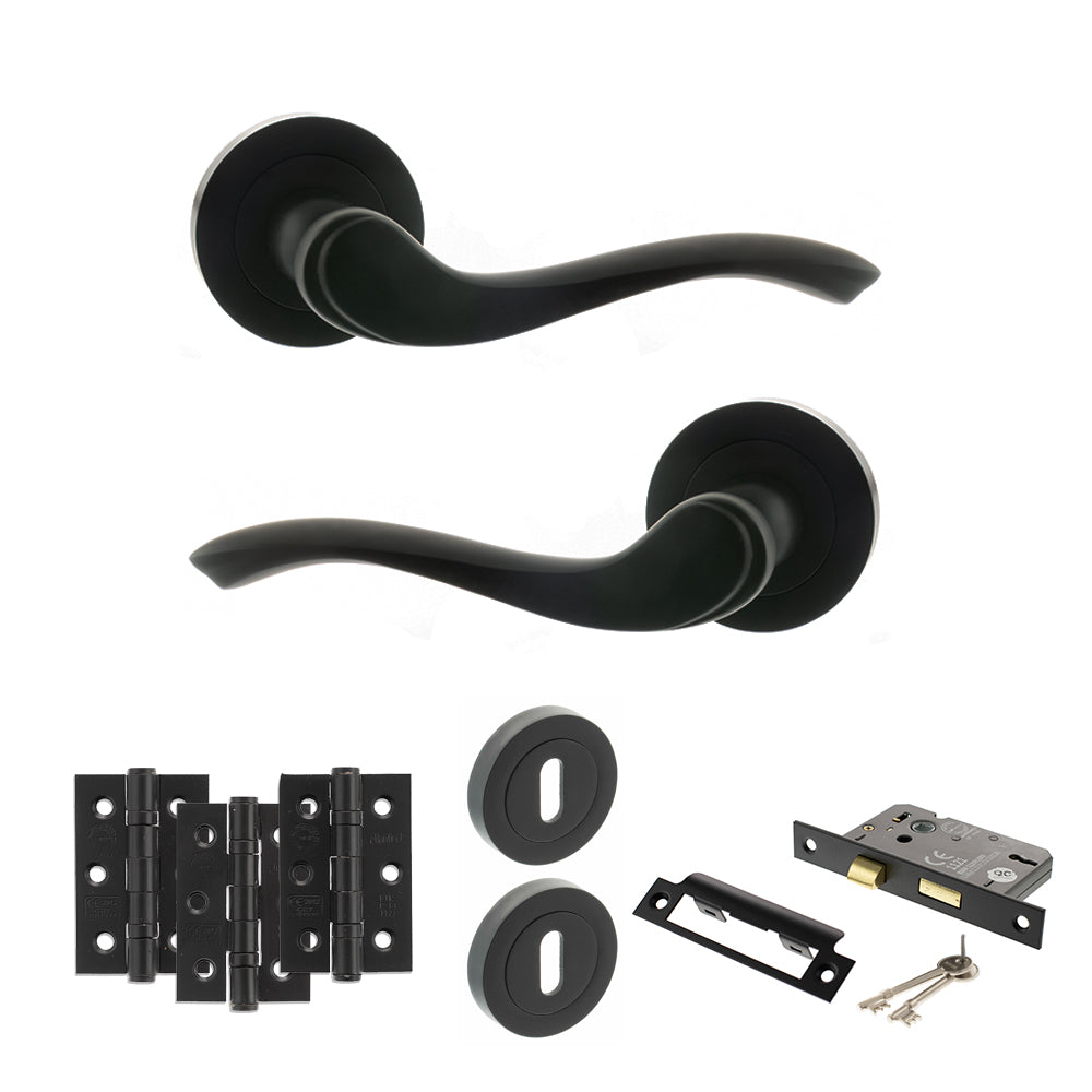 Atlantic OE178 Old English Warwick on Round Rose Door Handle Pack