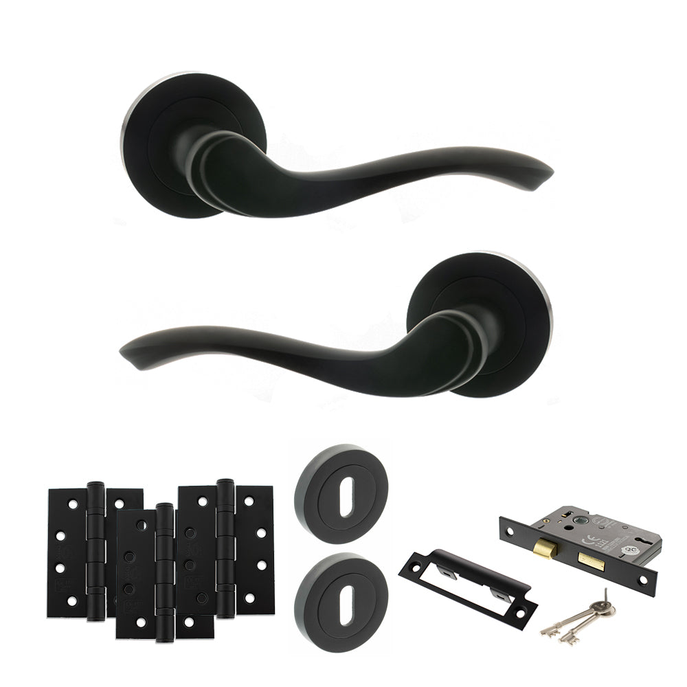 Atlantic OE178 Old English Warwick on Round Rose Door Handle Pack