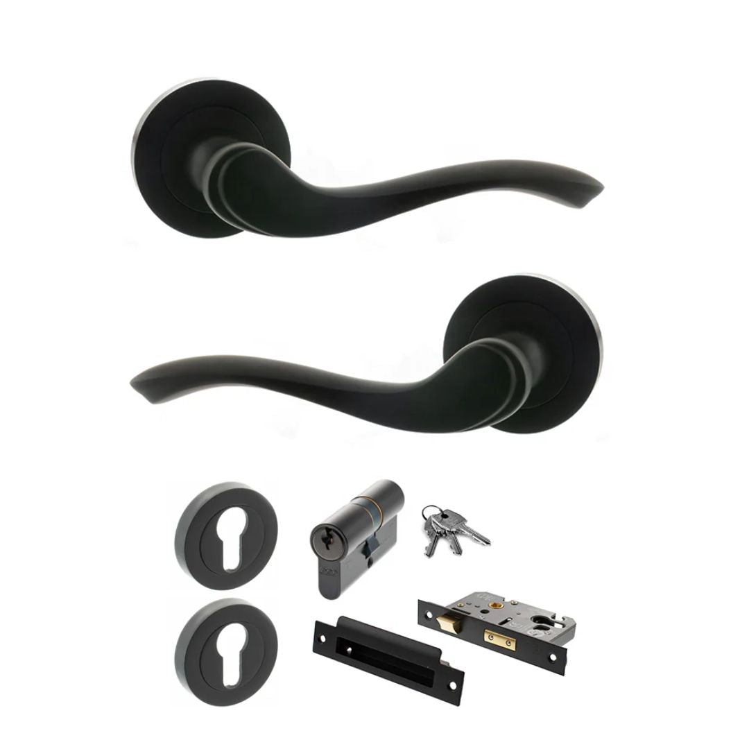 Atlantic OE178 Old English Warwick on Round Rose Door Handle Pack