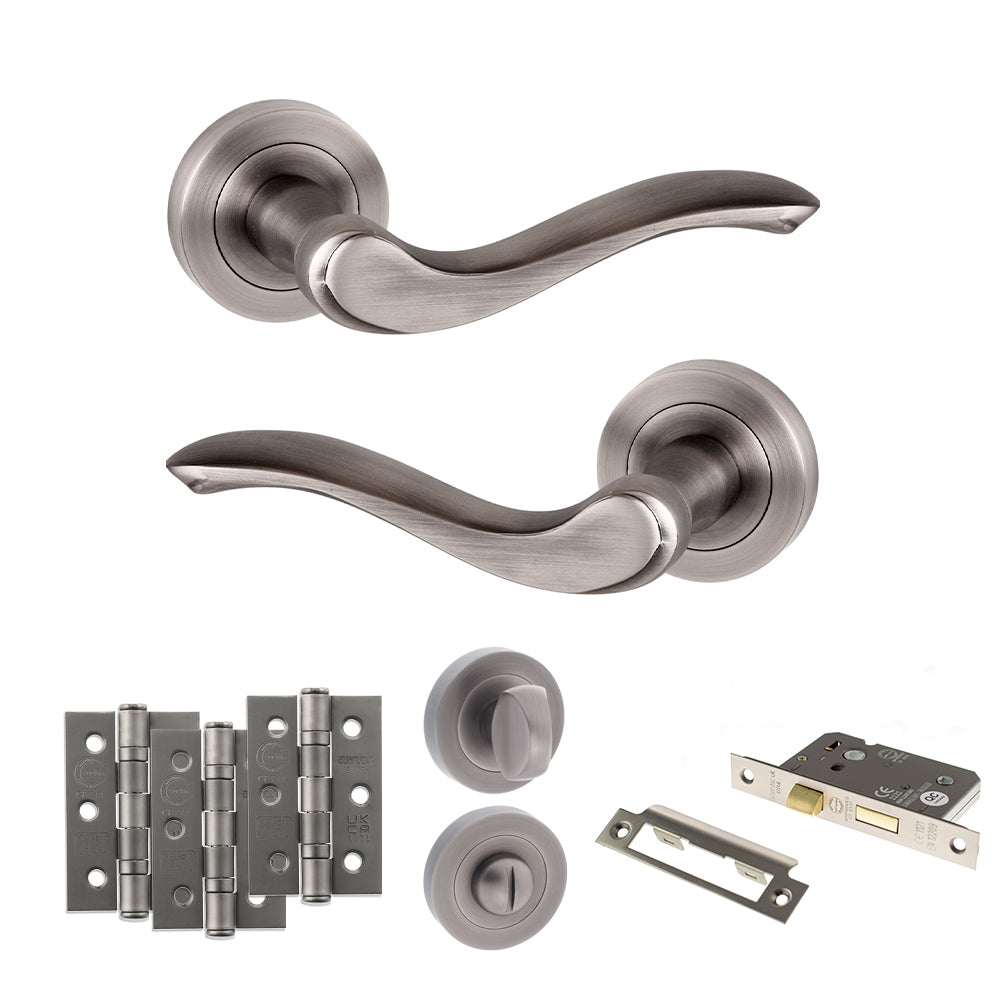Atlantic OE178 Old English Warwick on Round Rose Door Handle Pack