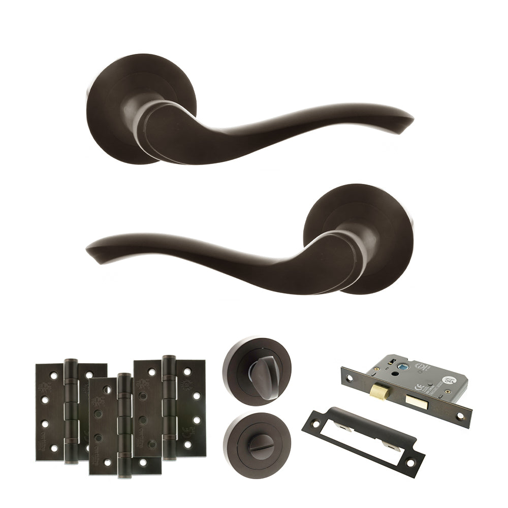 Atlantic OE178 Old English Warwick on Round Rose Door Handle Pack