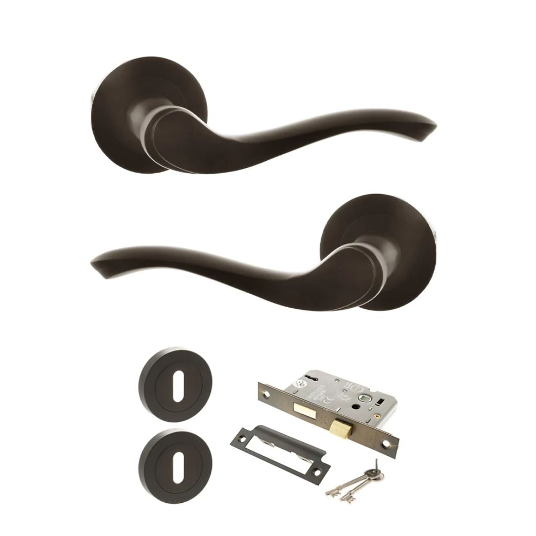 Atlantic OE178 Old English Warwick on Round Rose Door Handle Pack