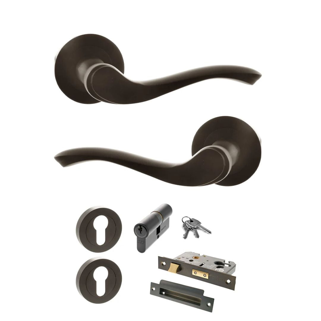Atlantic OE178 Old English Warwick on Round Rose Door Handle Pack