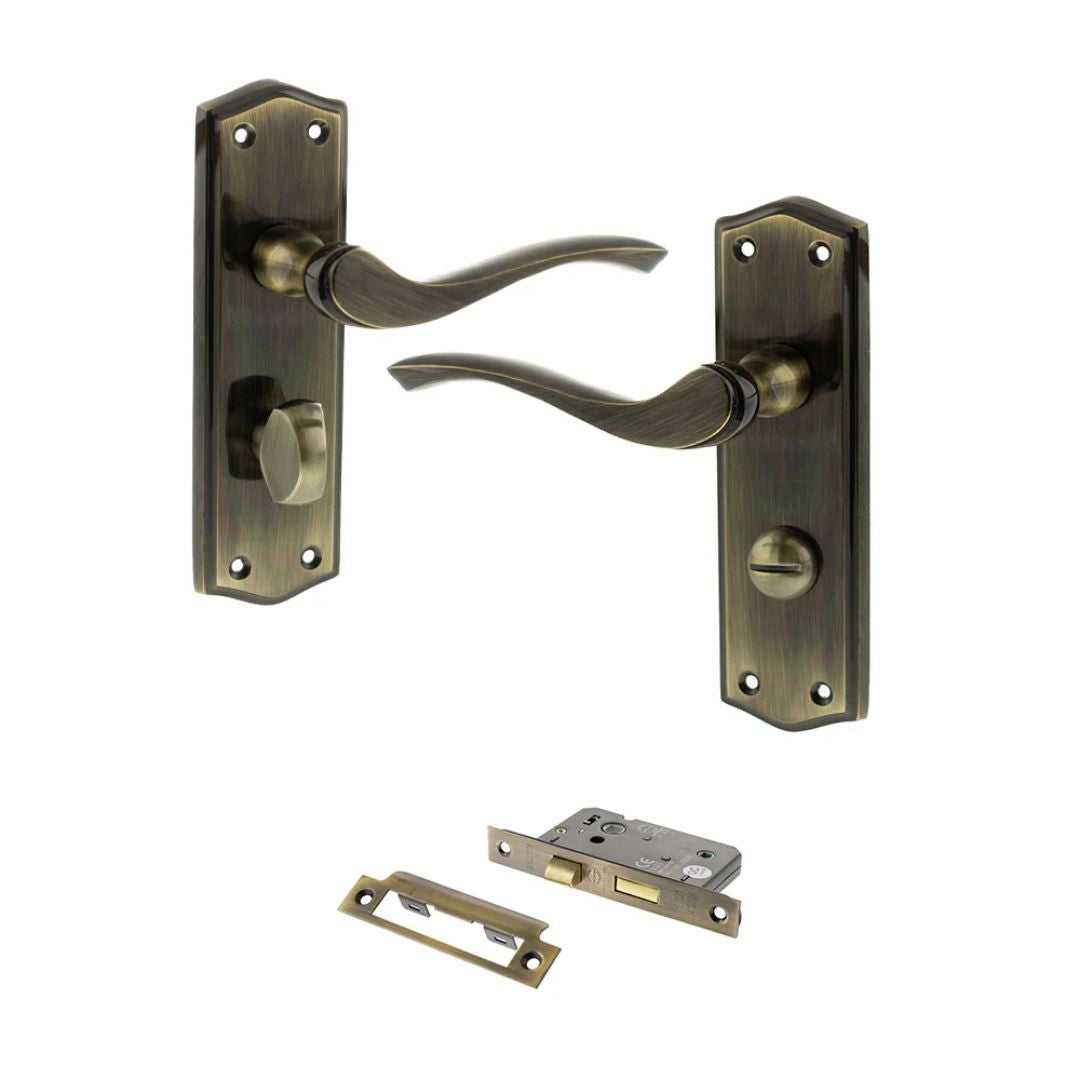 Atlantic OE178 Old English Warwick on Backplate Door Handle Pack