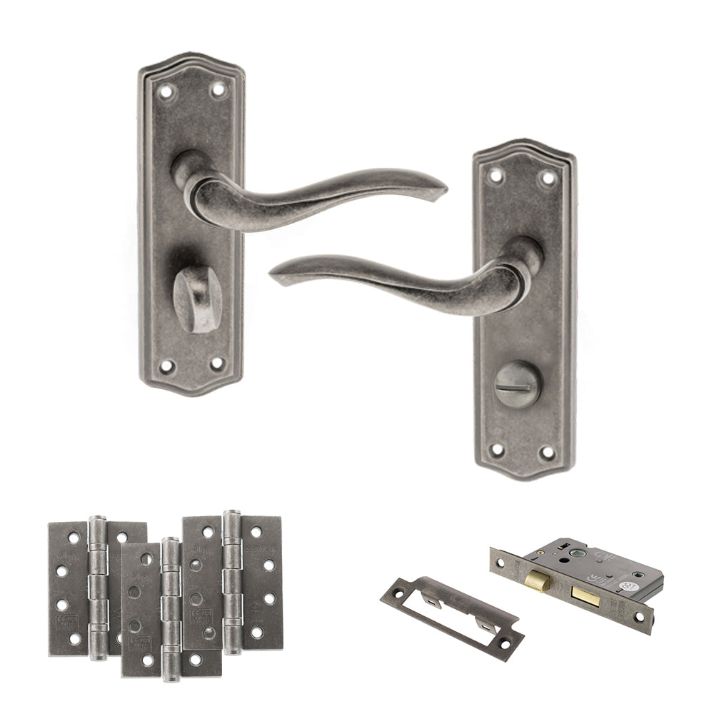 Atlantic OE178 Old English Warwick on Backplate Door Handle Pack