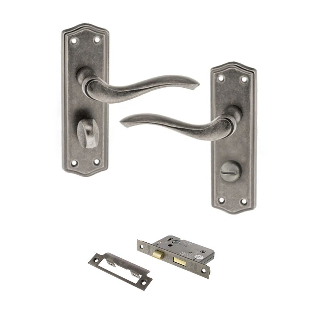 Atlantic OE178 Old English Warwick on Backplate Door Handle Pack
