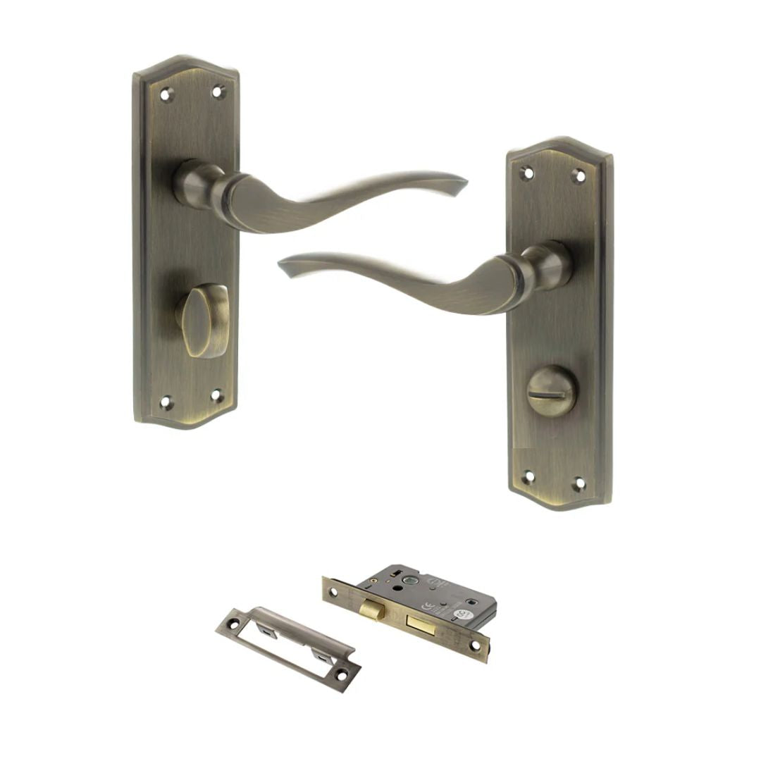 Atlantic OE178 Old English Warwick on Backplate Door Handle Pack
