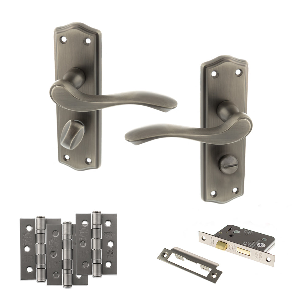 Atlantic OE178 Old English Warwick on Backplate Door Handle Pack