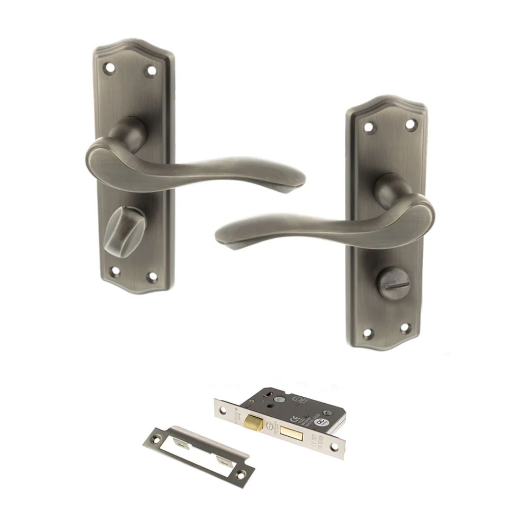 Atlantic OE178 Old English Warwick on Backplate Door Handle Pack