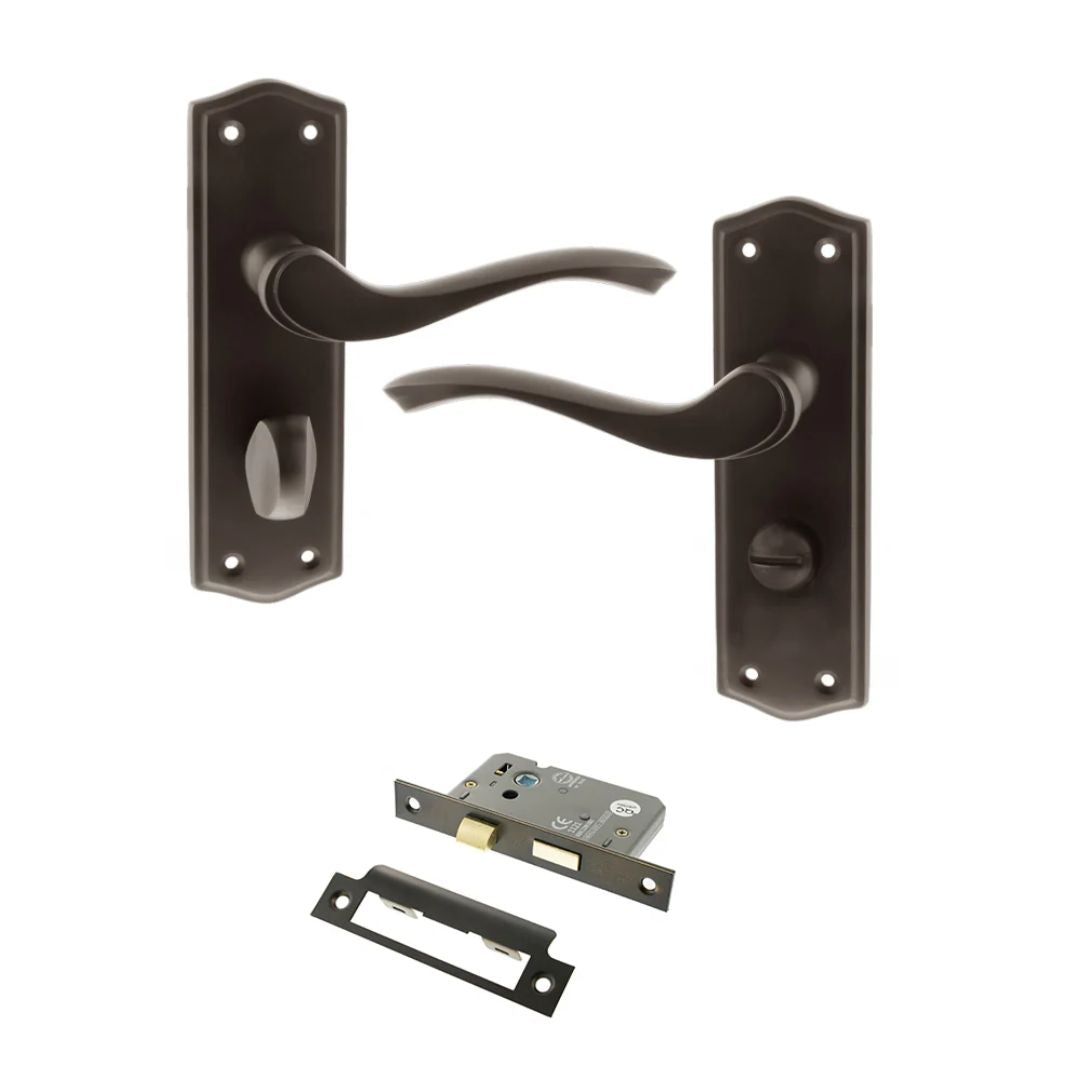 Atlantic OE178 Old English Warwick on Backplate Door Handle Pack