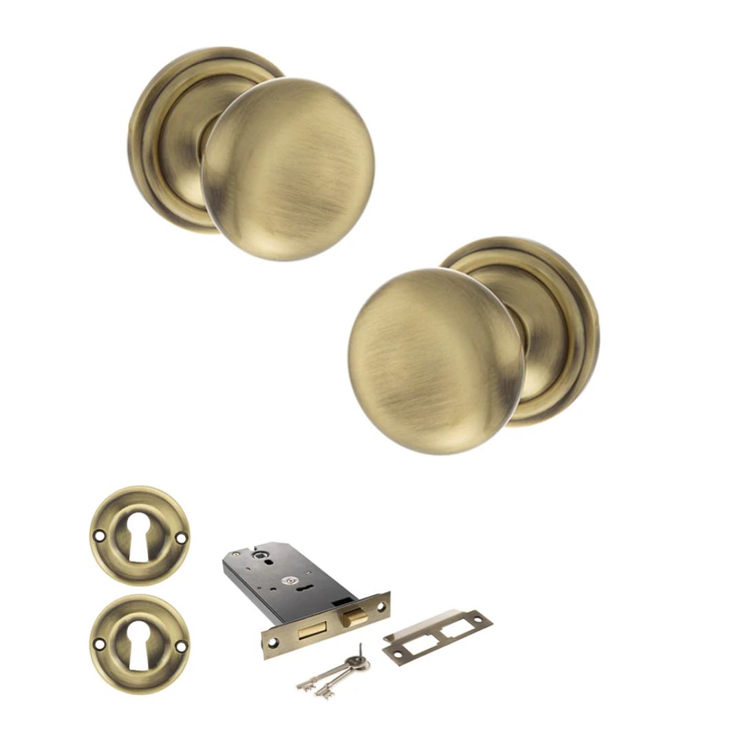 Atlantic OE58MMK Old English Harrogate Mortice Knob Door Handle Pack