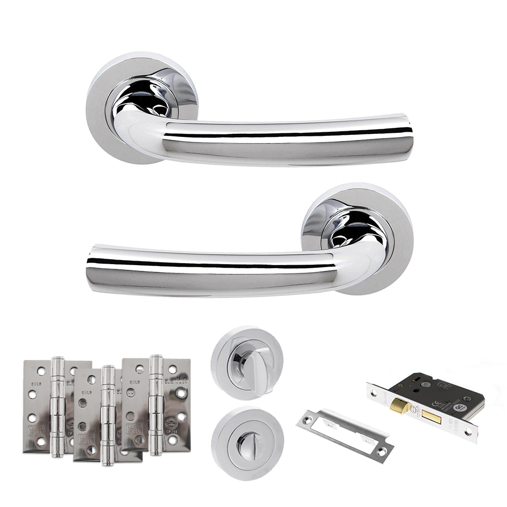 Atlantic S21R Status Nevada on Round Rose Door Handle Pack