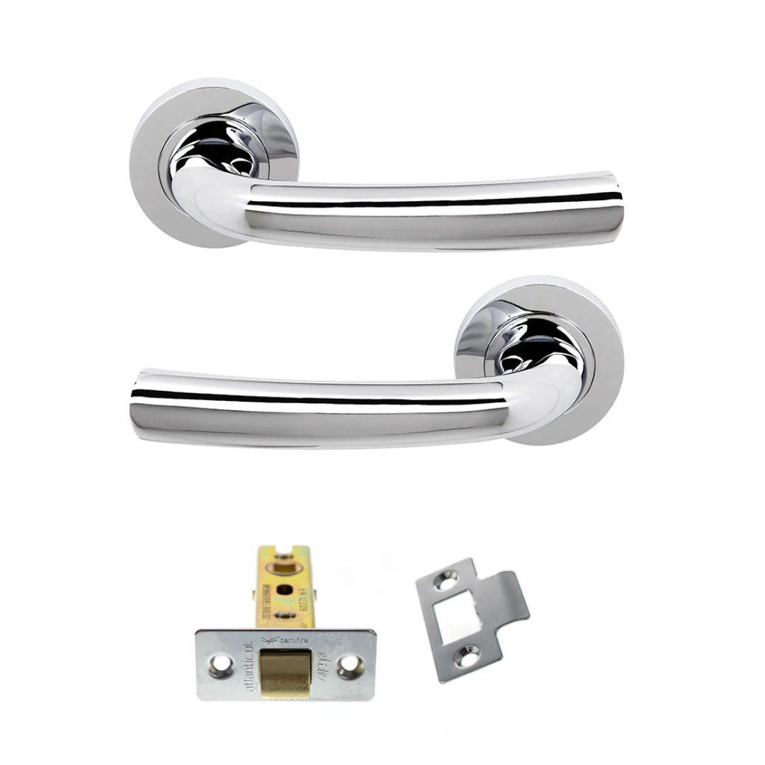 Atlantic S21R Status Nevada on Round Rose Door Handle Pack