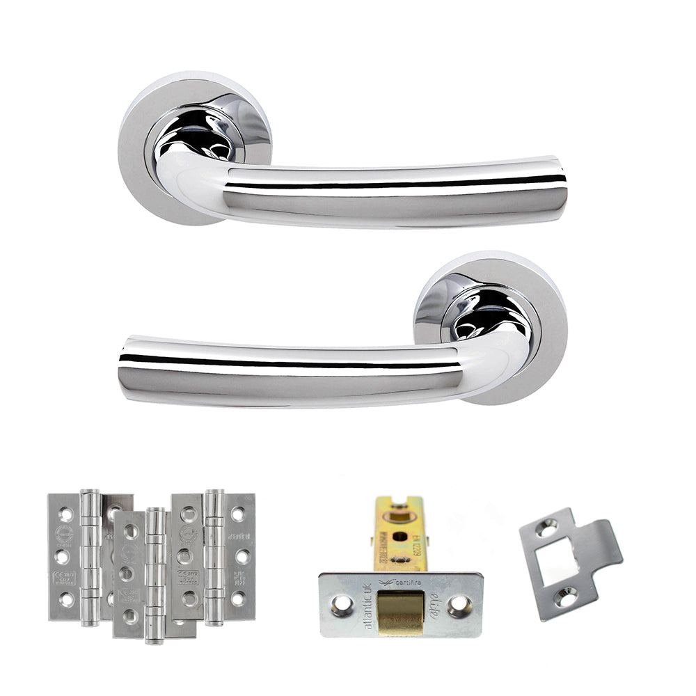 Atlantic S21R Status Nevada on Round Rose Door Handle Pack