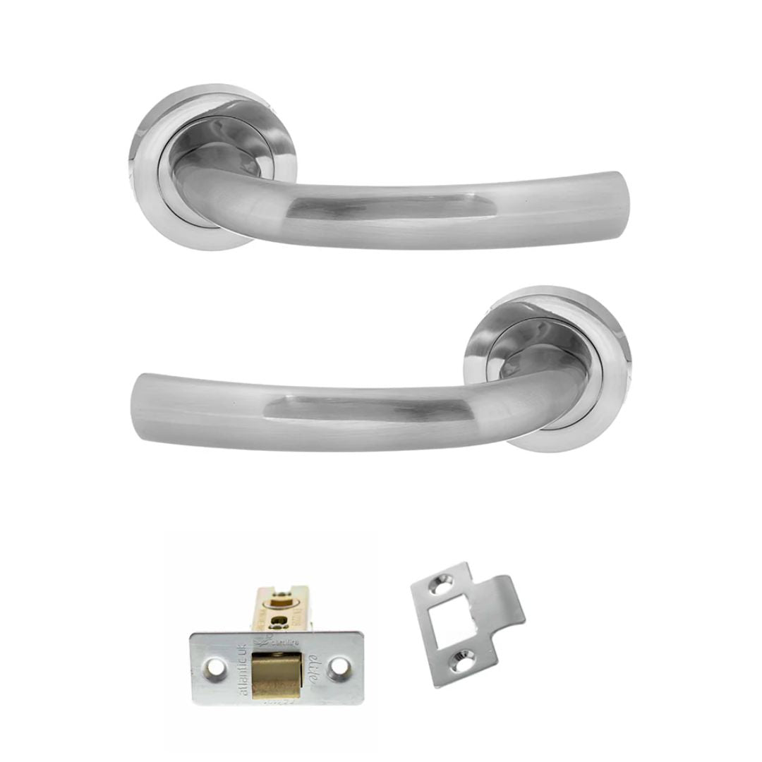 Atlantic S21R Status Nevada on Round Rose Door Handle Pack