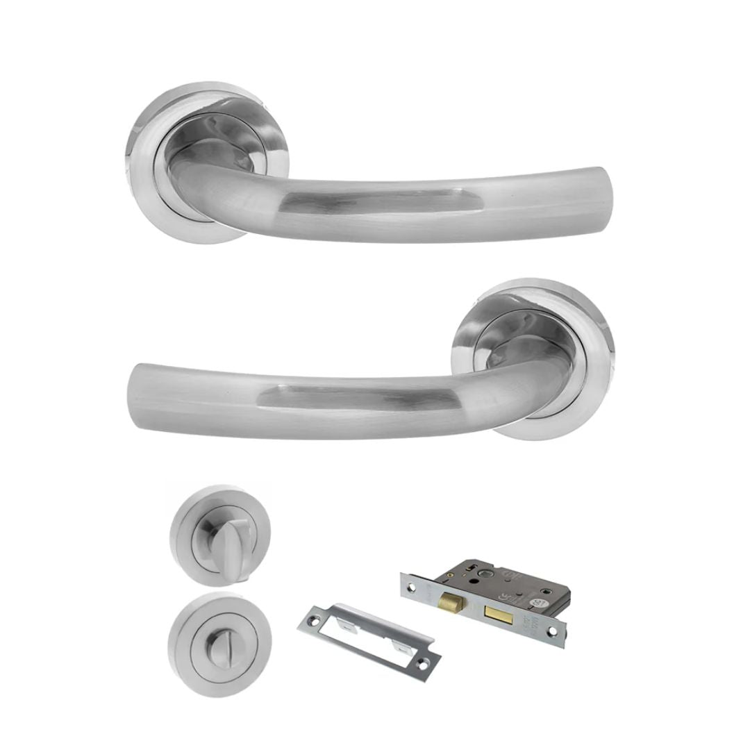 Atlantic S21R Status Nevada on Round Rose Door Handle Pack