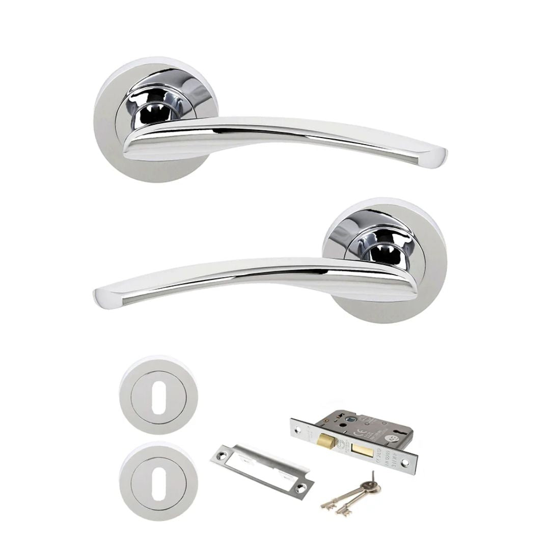 Atlantic S22R Status Arizona on Round Rose Door Handle Pack